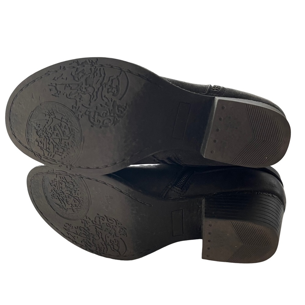 Curfew Black Faux Suede Ankle Booties with Straps and Buckles. Size 7 - Picture 5 of 6